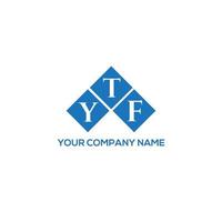 YTF brief logo ontwerp op witte achtergrond. ytf creatieve initialen brief logo concept. ytf-briefontwerp. vector