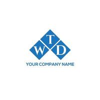 wtd brief logo ontwerp op witte achtergrond. wtd creatieve initialen brief logo concept. wtd brief ontwerp. vector