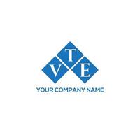 vte brief logo ontwerp op witte achtergrond. vte creatieve initialen brief logo concept. vte brief ontwerp. vector