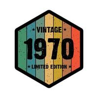 1970 vintage retro t-shirtontwerp, vector