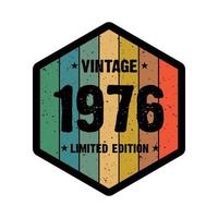 1976 vintage retro t-shirtontwerp, vector