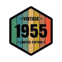 1955 vintage retro t-shirtontwerp, vector