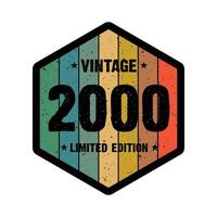 2000 vintage retro t-shirtontwerp, vector