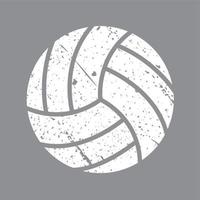 volleybal grunge vector, silhouet van volleybal vector