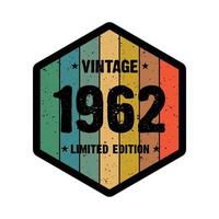 1962 vintage retro t-shirtontwerp, vector