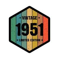 1951 vintage retro t-shirtontwerp, vector
