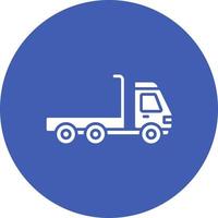 vrachtwagen aanhangwagen glyph cirkel bakground icon vector