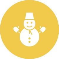 sneeuwpop glyph icoon vector