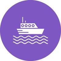 veerboot glyph cirkel bakground icon vector