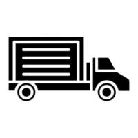 vrachtwagen glyph icoon vector