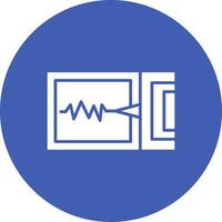 seismograaf glyph cirkel bakground icon vector