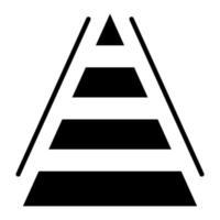piramide grafiek lijn icoon vector