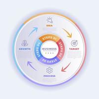 moderne zakelijke circulaire infographic sjabloon vector