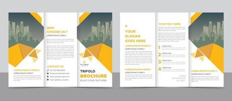 zakelijk modern en professioneel driebladig brochuresjabloonontwerp vector
