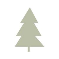 eenvoudige hygge kerstboom, platte vectorillustratie geïsoleerd op een witte achtergrond. eenvoudige natuurplant in scandinavische stijl. vector