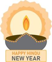 gelukkig hindoe nieuwjaar illustratie vector