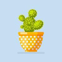 cactussen potplanten met bloemen. mexicaanse kamerplant voor hobby's. vector ontwerp