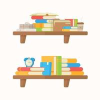 boekenplank. vectorillustratie van schooltijd. vector