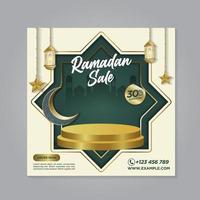 ramadan kareem islamitische sjabloon voor spandoek vector