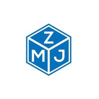 zmj brief logo ontwerp op witte achtergrond. zmj creatieve initialen brief logo concept. zmj brief ontwerp. vector