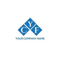 YCF brief logo ontwerp op witte achtergrond. ycf creatieve initialen brief logo concept. ycf-briefontwerp. vector