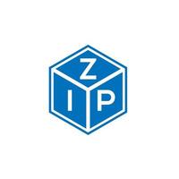 zip brief logo ontwerp op witte achtergrond. zip creatieve initialen brief logo concept. zip brief ontwerp. vector