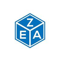 zea brief logo ontwerp op witte achtergrond. zea creatieve initialen brief logo concept. zea brief ontwerp. vector