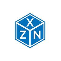 xzn brief logo ontwerp op witte achtergrond. xzn creatieve initialen brief logo concept. xzn brief ontwerp. vector