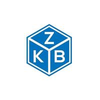 zkb brief logo ontwerp op witte achtergrond. zkb creatieve initialen brief logo concept. zkb brief ontwerp. vector