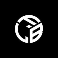 flb brief logo ontwerp op zwarte achtergrond. flb creatieve initialen brief logo concept. flb brief ontwerp. vector