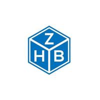 ZHB brief logo ontwerp op witte achtergrond. zhb creatieve initialen brief logo concept. zhb-briefontwerp. vector