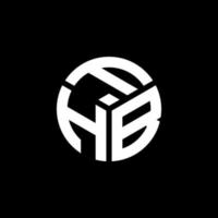 fhb brief logo ontwerp op zwarte achtergrond. fhb creatieve initialen brief logo concept. fhb brief ontwerp. vector