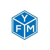 YFM brief logo ontwerp op witte achtergrond. yfm creatieve initialen brief logo concept. yfm-briefontwerp. vector