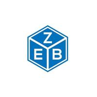 zeb brief logo ontwerp op witte achtergrond. zeb creatieve initialen brief logo concept. zeb brief ontwerp. vector