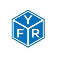 YFR brief logo ontwerp op witte achtergrond. yfr creatieve initialen brief logo concept. yfr brief ontwerp. vector