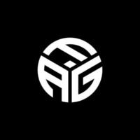 fag brief logo ontwerp op zwarte achtergrond. fag creatieve initialen brief logo concept. fag brief ontwerp. vector