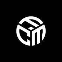 fcm brief logo ontwerp op zwarte achtergrond. fcm creatieve initialen brief logo concept. fcm brief ontwerp. vector