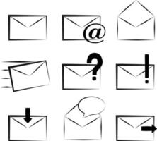 e-mail bericht envelop icoon vector