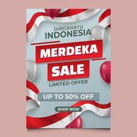 merdeka verkoop Indonesië poster vector