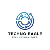 eagle tech logo sjabloon ontwerp vector, embleem, ontwerpconcept, creatief symbool, pictogram vector