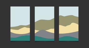 abstracte bergschildering, abstracte achtergrond, premium vector