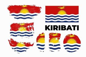 borstel geschilderd grunge vlag van kiribati land. onafhankelijkheidsdag van kiribati. abstracte creatieve geschilderde grunge brush vlag achtergrond. vector illustratie