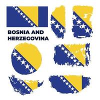 Bosnië en herzegovina vlag sjabloon, vector symbool ontwerp, kleur blauw en geel, icon set. vector stock illustratie