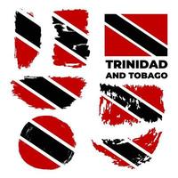 trinidad en tobago vlag in grunge stijl. patriottische achtergrond. nationale vlag van trinidad en tobago vectorillustratie. vector stock illustratie