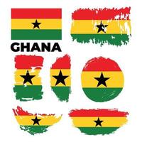 vlag van ghana. penseelstreken worden met de hand getekend. Onafhankelijkheidsdag. vector