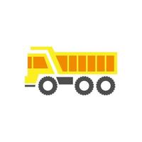 mijnbouw dump truck vector pictogram. zware machine illustratie. geschikt voor bouwcollectie.