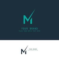 letter m check logo.eps vector