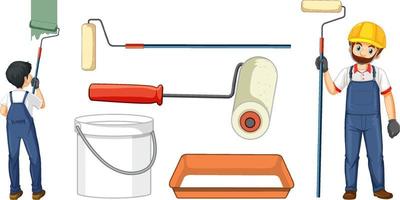 tekengereedschappen ingesteld op witte achtergrond vector