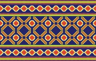 geometrische Oosterse tribal etnische patroon traditionele achtergrondontwerp voor tapijt, behang, kleding, verpakking, batik, stof, vector illustratie borduurstijl.