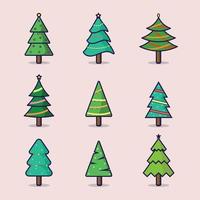 kerstboom set vector